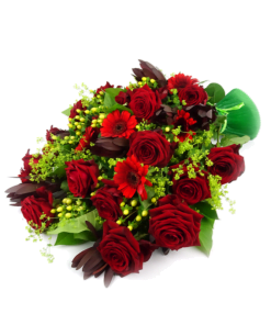 Duoplant - Elegant rouwboeket met o.a. rode rozen (109)