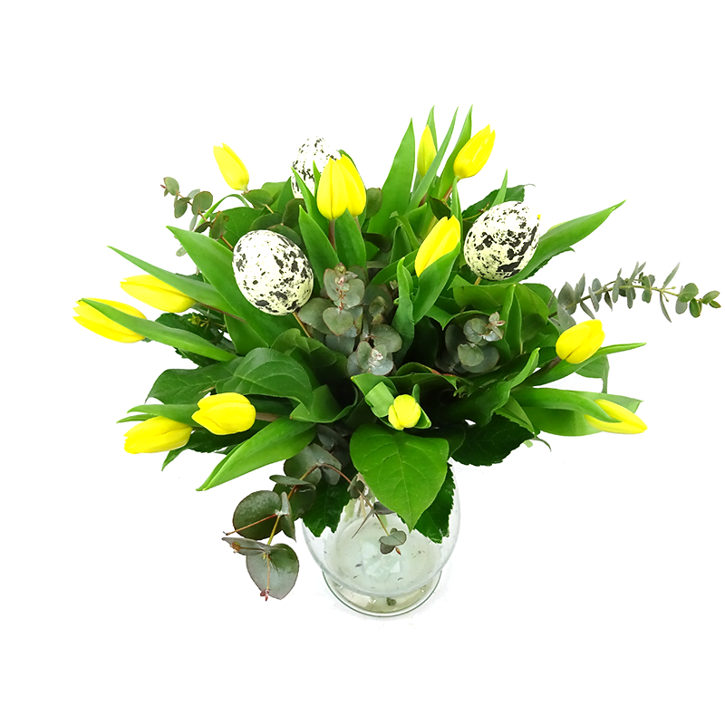 Duoplant - Duoplant - Easter Tulps Yellow paasboeket