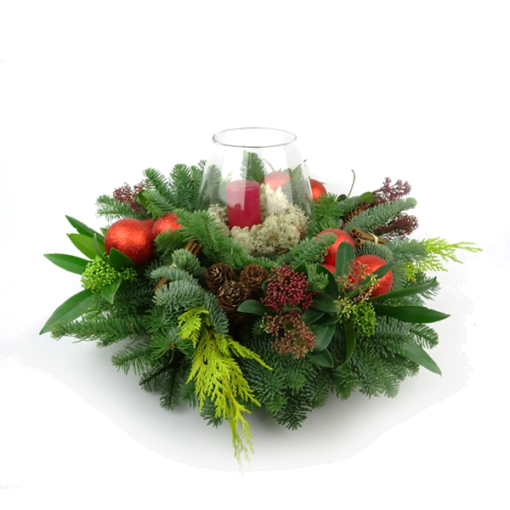 Duoplant - Kerststuk Round Christmas rond